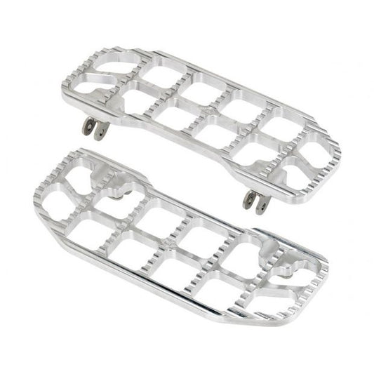 TRITTTBRETTER | JOKER MACHINE SERRATED | SILBER, ROH FÜR VIELE HARLEY MODELLE