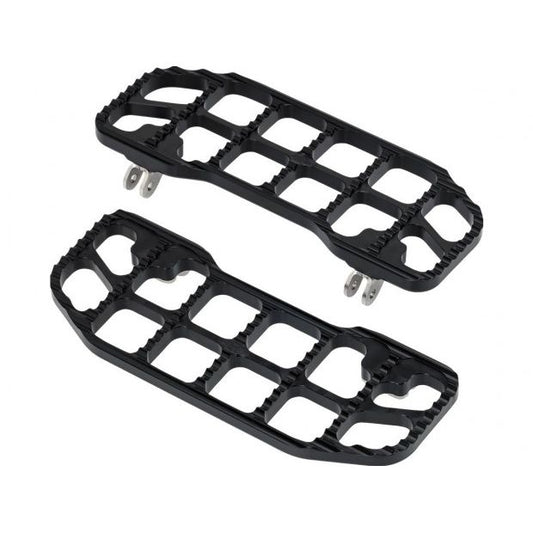 TRITTBRETTER | JOKER MACHINE SERRATED | SCHWARZ ELOXIERT FÜR VIELE HARLEY MODELLE