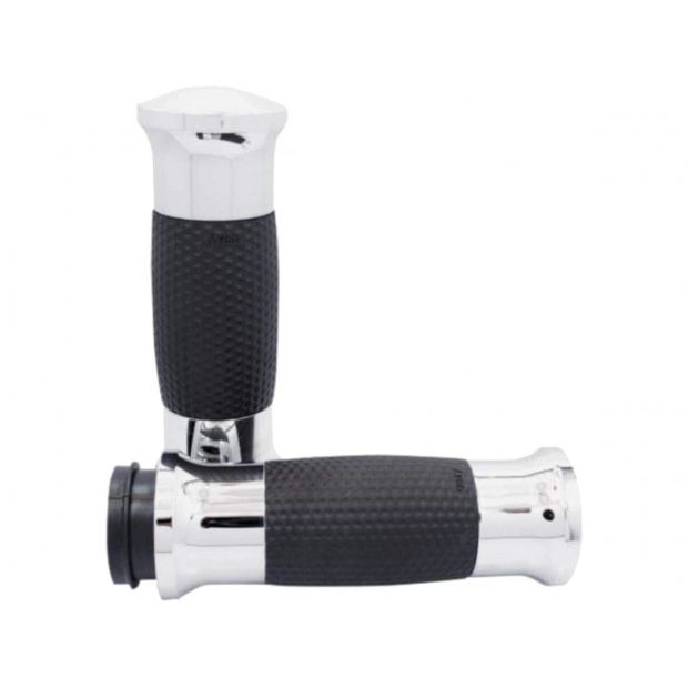 AIR GEL GRIPS | AVON PERFORMANCE | SCHWARZ GUMMI, CHROM | 1" THROTTLE CABLES