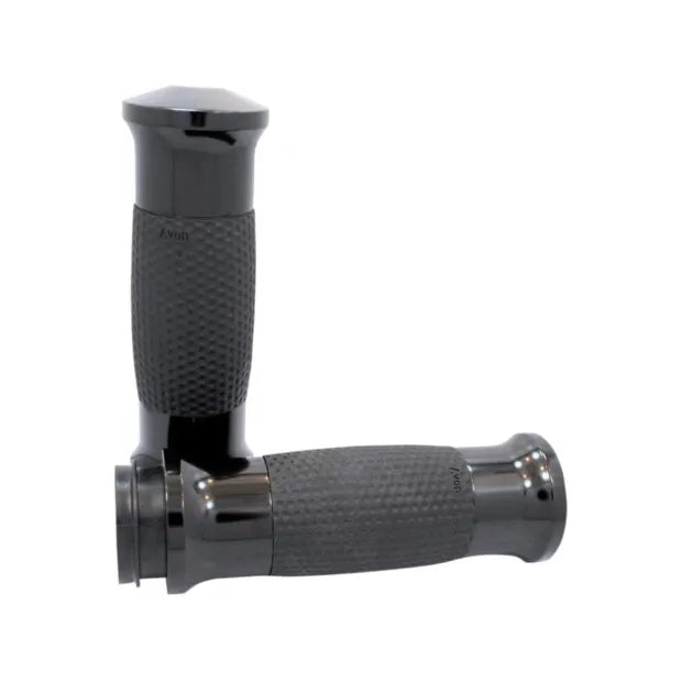 AIR GEL GRIPS | AVON PERFORMANCE | SCHWARZ GUMMI, SCHWARZ ELOXIERTE 1" CABLE FÜR VIELE HD MODELLE
