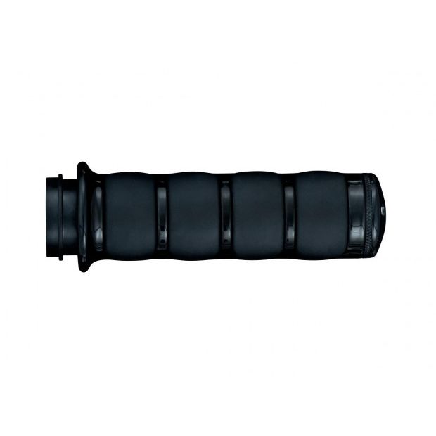 ISO GRIPS | KURYAKYN | GLOSS BLACK | 1" THROTTLE CABLES