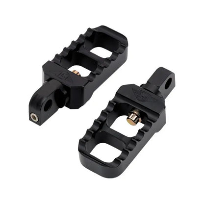 STUBBY SERRATED ADJUSTABLE FOOT PEGS | JOKER MACHINE | BLACK, ANODIZED FÜR VIELE HD MODELLE