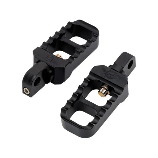 STUBBY SERRATED ADJUSTABLE FOOT PEGS | JOKER MACHINE | BLACK, ANODIZED FÜR VIELE HD MODELLE