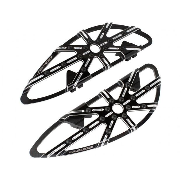 10-GAUGE DRIVER FLOORBOARDS | ARLEN NESS | SCHWARZ & CHROM, ANODISIERT FÜR VIELE HD MODELLE