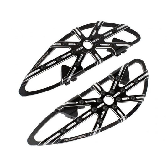 10-GAUGE DRIVER FLOORBOARDS | ARLEN NESS | SCHWARZ & CHROM, ANODISIERT FÜR VIELE HD MODELLE