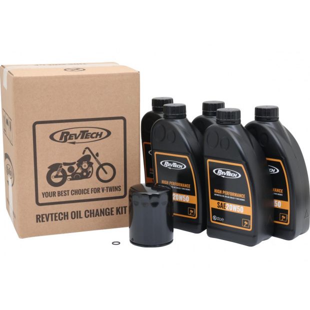 ÖLWECHSEL KIT M8 | REVTECH 20W50 | HARLEY-DAVIDSON TOURING, TRIKE & SOFTAIL (17-25)