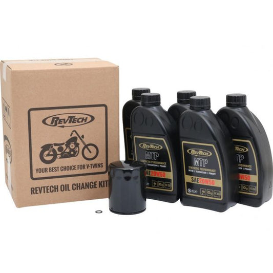 ÖLWECHSEL KIT PERFORMANCE M8 | REVTECH SYNTHETIC PERFORMANCE MTP 20W50 | TOURING, TRIKE & SOFTAIL