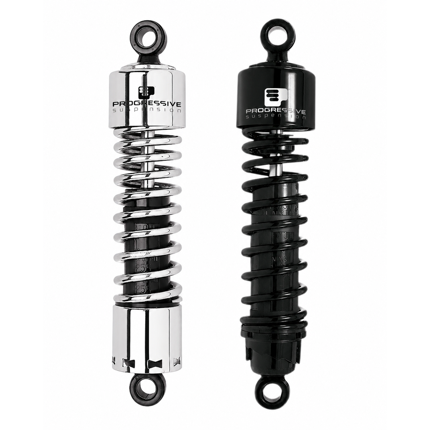 PROGRESSIVE SUSPENSION 412 STANDARD HINTERE STOßDÄMPFER FÜR HARLEY-DAVIDSON IN SCHWARZ & CHROM