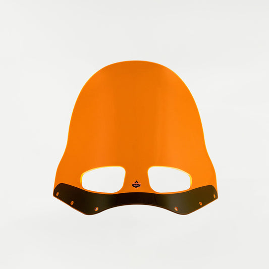 KOLOR FLARE WINDSCHILD 15 ZOLL ORANGE ICE – ROAD WARRIOR FÜR DYNA / SOFTAIL / ROAD KING (1991–2024, JE NACH MONTAGESATZ)