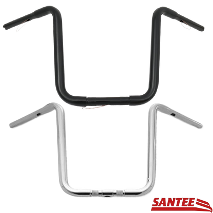 HANDLEBAR SANTEE APE HANGER 17" FOR VARIOUS HARLEY MODELS