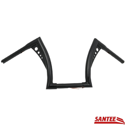 LENKER SANTEE BONANZA STYLE APE HANGER 13,5" FÜR DIVERSE HARLEY MODELLE SCHWARZ & CHROM