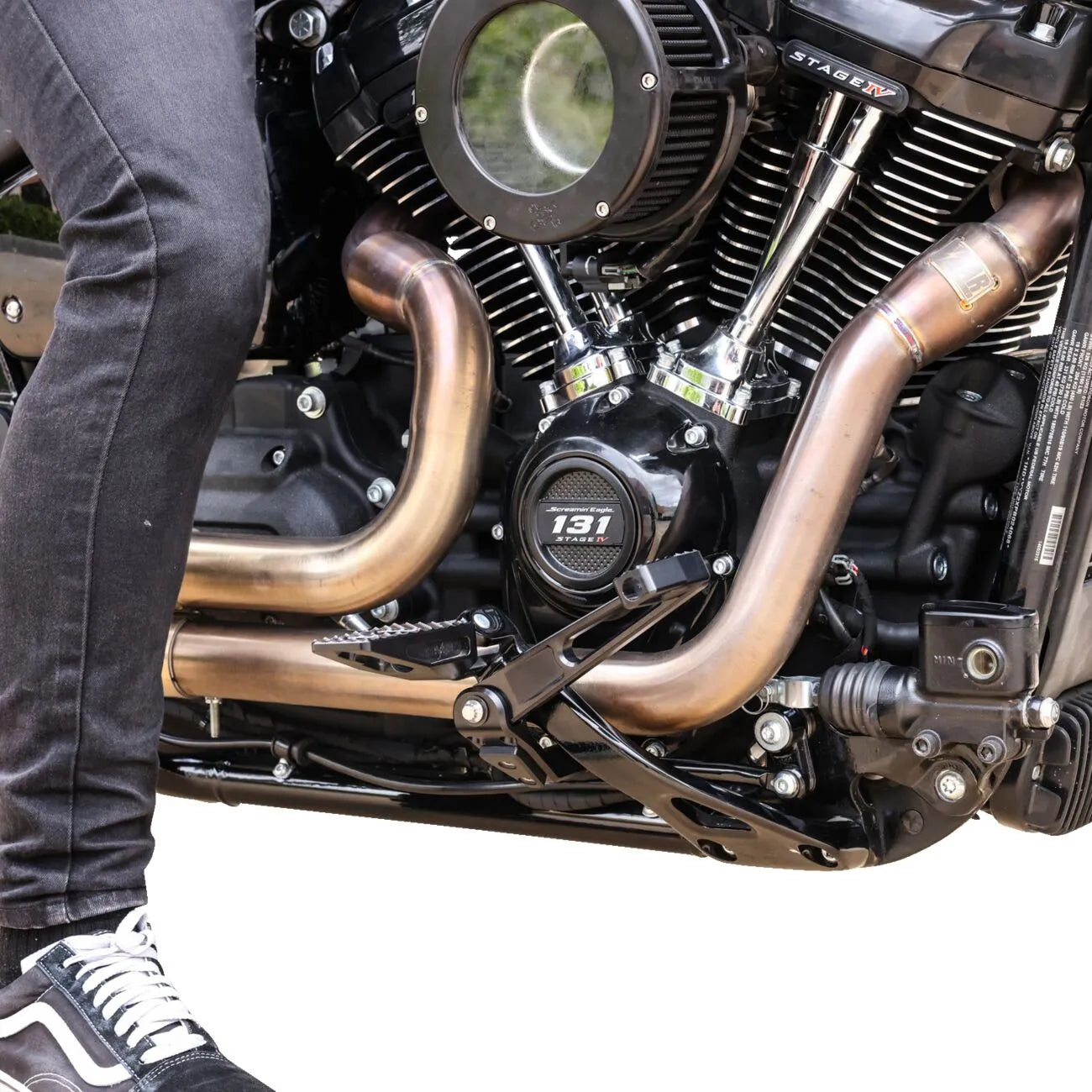 BILLET-BREMSHEBEL FÜR M8 SOFTAIL MIT MITTELRASTEN SCHWARZ – Produktbild 4