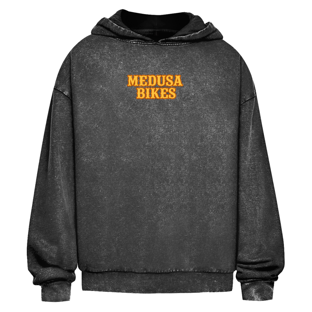 MEDUSA BIKES® – OVERSIZE HOODIE WASHED "ONLY LETTERS"