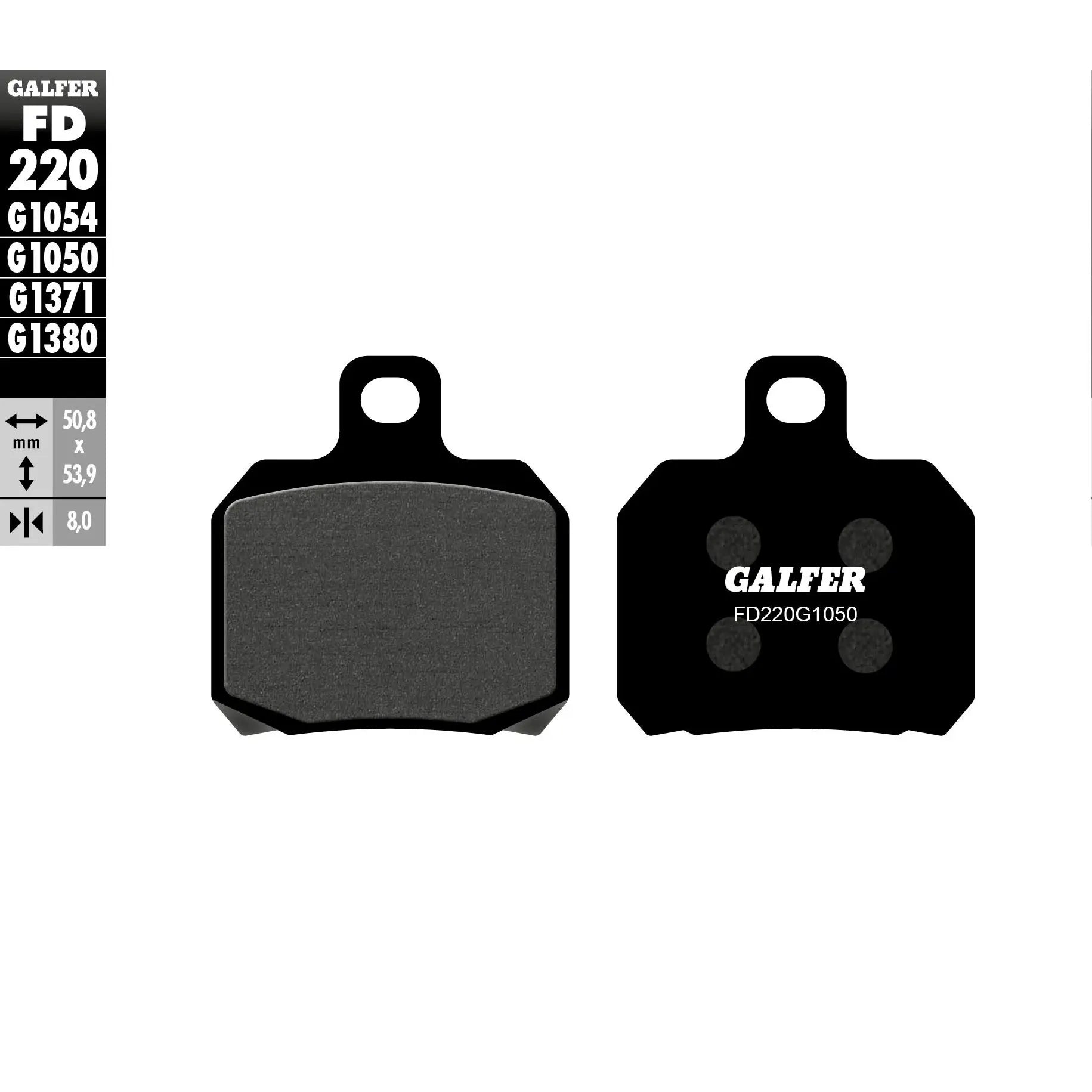 GALFER ORGANISCHE STREET-BREMSBELÄGE FD220G1050 – Produktansicht 1