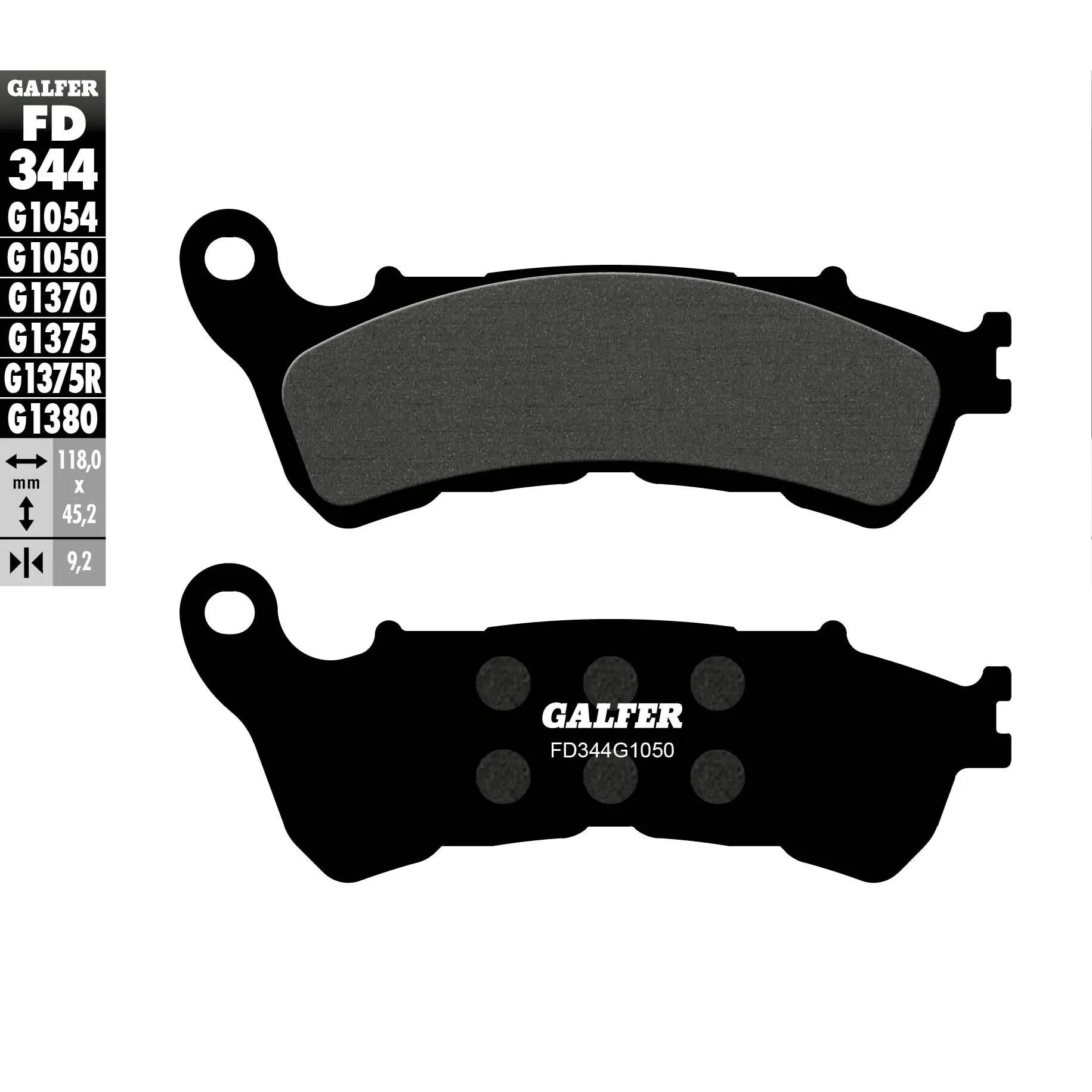 GALFER ORGANISCHE STREET-BREMSBELÄGE FD344G1050 – Produktansicht 1