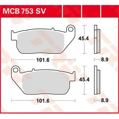 TRW SV SINTERMETALL-BREMSBELÄGE MCB753SV – Produktansicht 2