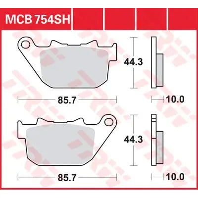 TRW SH SINTERMETALL-BREMSBELÄGE MCB754SH – Produktansicht 2