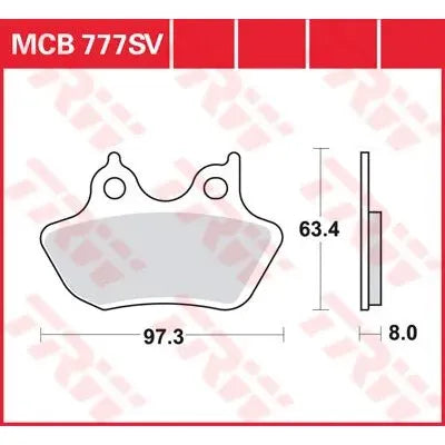 TRW SV SINTERMETALL-BREMSBELÄGE MCB777SV – Produktansicht 1