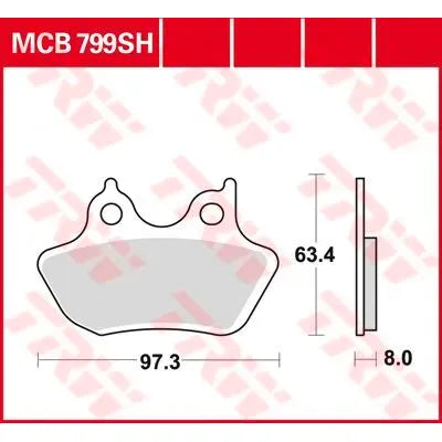 TRW SH SINTERMETALL-BREMSBELÄGE MCB799SH – Produktansicht 1