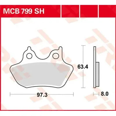 TRW SH SINTERMETALL-BREMSBELÄGE MCB799SH – Produktansicht 2