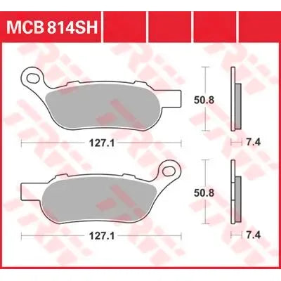TRW SH SINTERMETALL-BREMSBELÄGE MCB814SH – Produktansicht 1