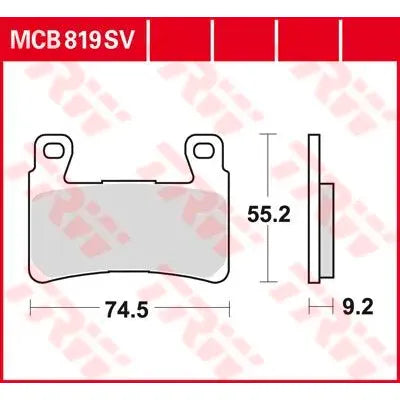 TRW SV SINTERMETALL-BREMSBELÄGE MCB819SV – Produktansicht 1
