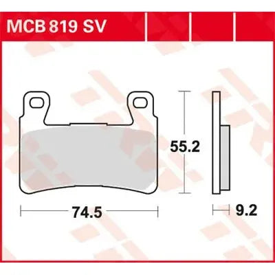TRW SV SINTERMETALL-BREMSBELÄGE MCB819SV – Produktansicht 2
