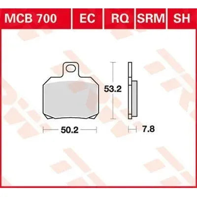 TRW SH SINTERMETALL-BREMSBELÄGE MCB700SH – Produktansicht 1