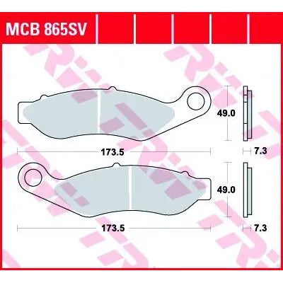 TRW SV SINTERMETALL-BREMSBELÄGE MCB865SV – Produktansicht 1