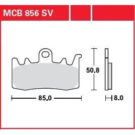 TRW SV SINTERMETALL-BREMSBELÄGE MCB856SV – Produktansicht 1