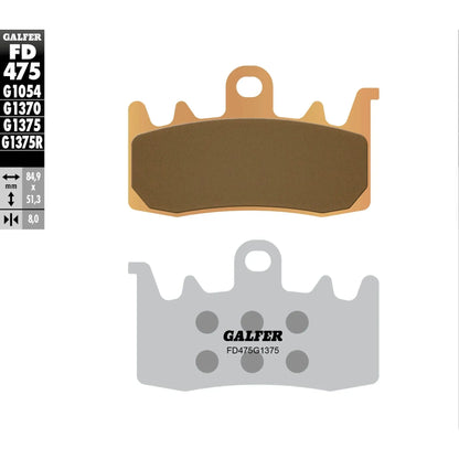 GALFER SPORT SINTERMETALL-BREMSBELÄGE FD475G1375 – Produktansicht 2
