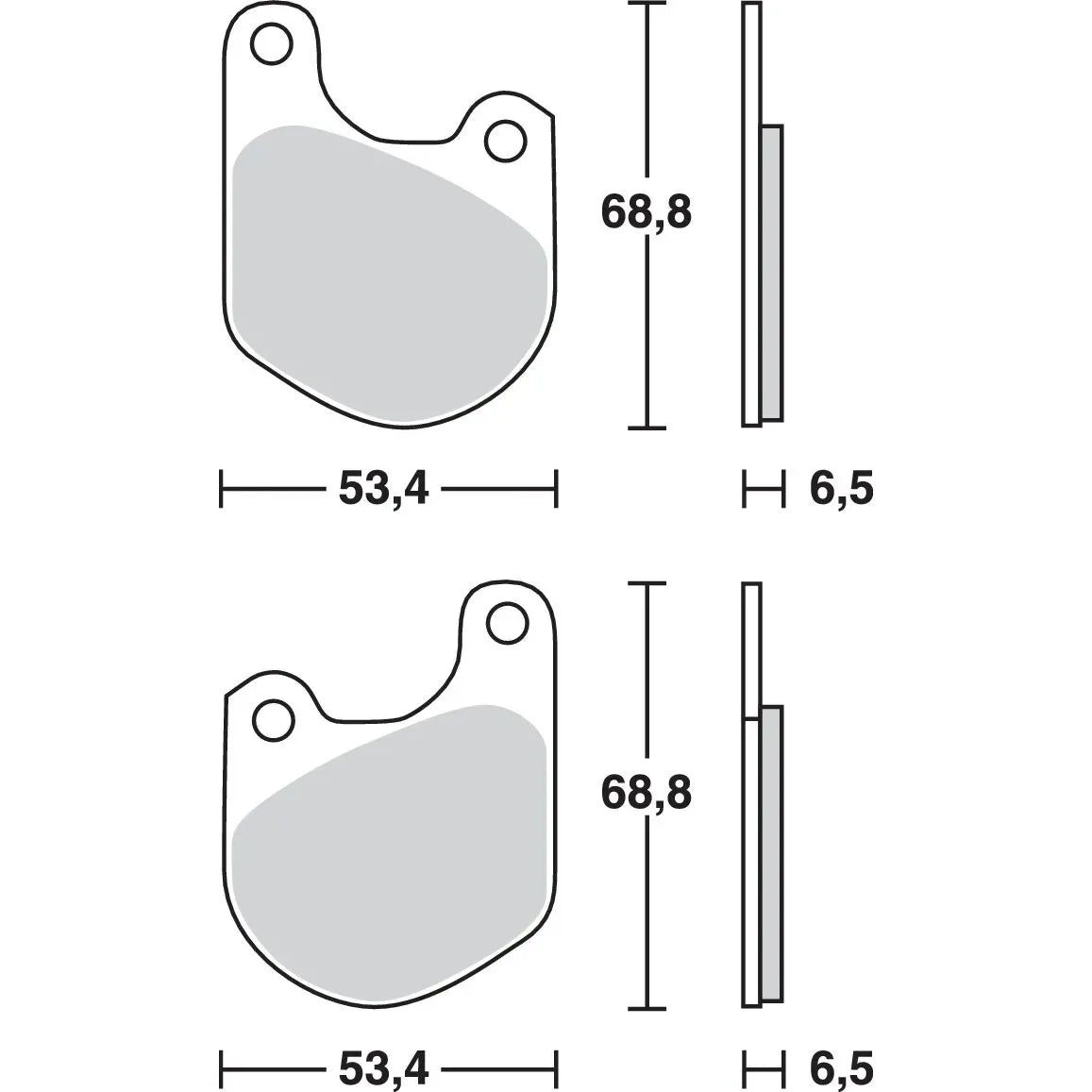 TRW KERAMIK-BREMSBELÄGE ORGANISCHE BASIS MCB511 – Produktansicht 1