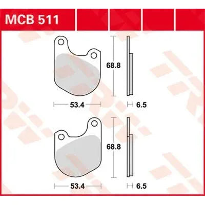 TRW KERAMIK-BREMSBELÄGE ORGANISCHE BASIS MCB511 – Produktansicht 2