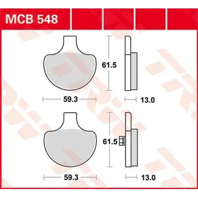 TRW KERAMIK-BREMSBELÄGE ORGANISCHE BASIS MCB548 – Produktansicht 2