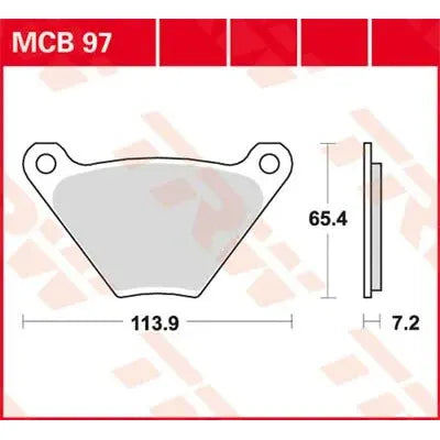 TRW KERAMIK-BREMSBELÄGE ORGANISCHE BASIS MCB97 – Produktansicht 2