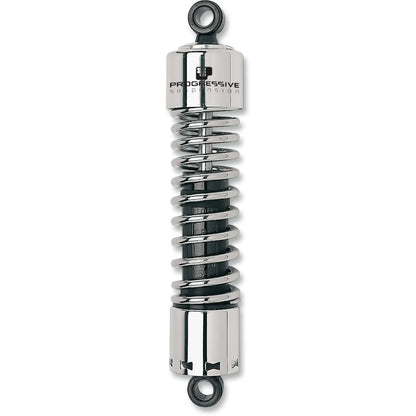 PROGRESSIVE SUSPENSION 412 STANDARD HINTERE STOßDÄMPFER FÜR HARLEY-DAVIDSON IN SCHWARZ & CHROM