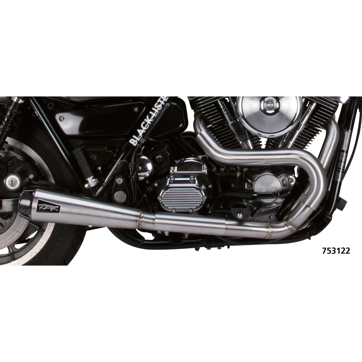 Two Brothers Racing Comp-S Auspuffanlage unbehandelt mit Carbonendkappe an einer FXR