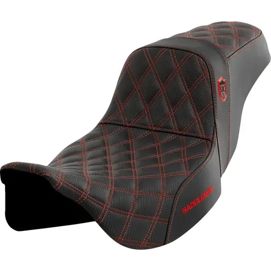 SADDLEMEN SDC PERFORMANCE SEAT | ZWEISITZER | FÜR FLT TOURING (08-23) RED STITCH