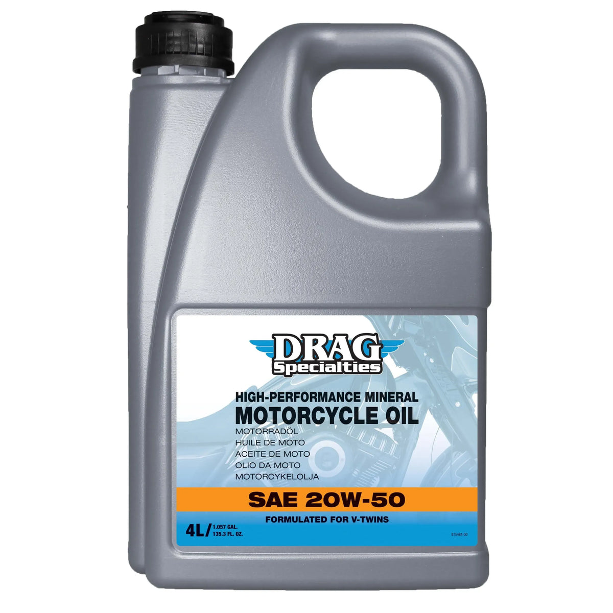 Drag Specialties 4-Liter-Kanister MOTORÖL E-DRAG MINERALISCH 20W50