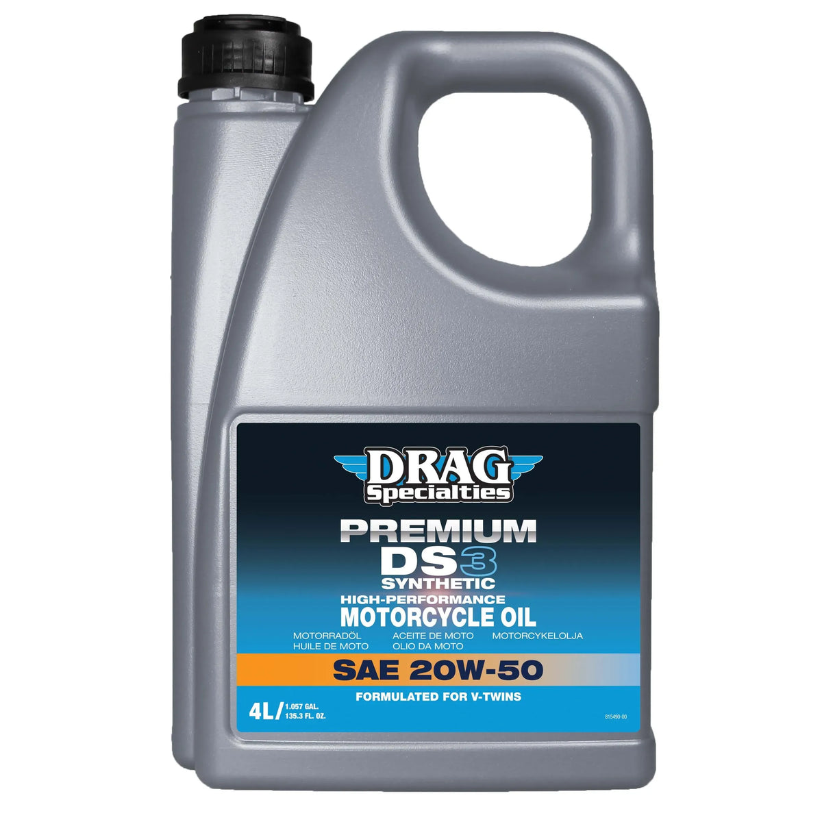 Drag Specialties 4-Liter-Kanister MOTORÖL E-DRAG DS3 VOLLSYNTHETISCH 20W50