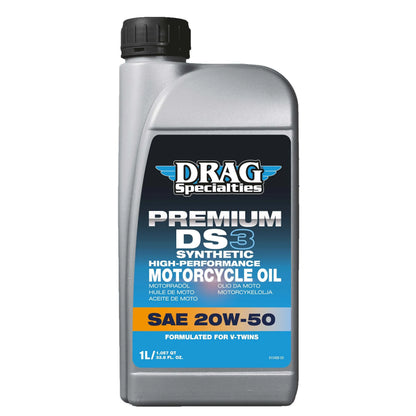 Drag Specialties 1-Liter-Flasche MOTORÖL E-DRAG DS3 VOLLSYNTHETISCH 20W50