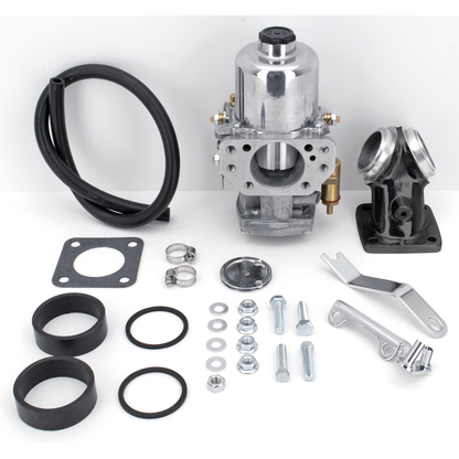 Eliminator-II-SU-Vergaserkit für Harley-Davidson SHOVELHEAD – Poliert / schwarzer Ansaugstutzen