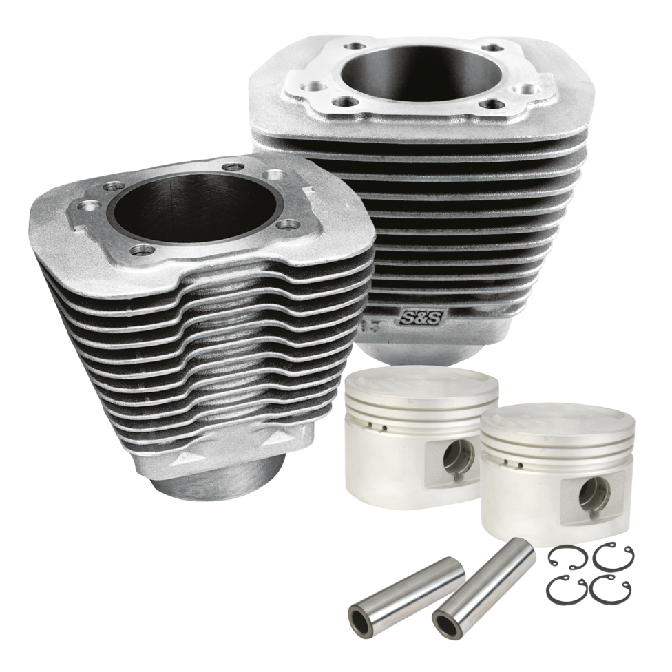 S&S Evolution Big Twin Zylinderkit mit Kolben in Alu-Finish für FXR