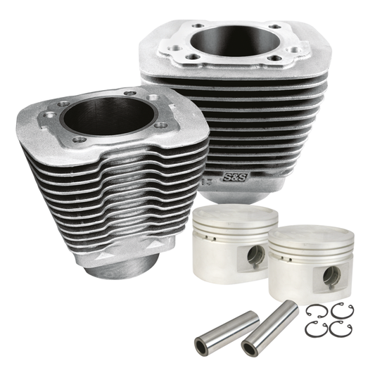 S&S Evolution Big Twin Zylinderkit mit Kolben in Alu-Finish für FXR