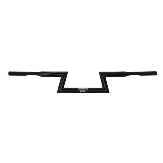 Schwarzer Fehling-Fat-Z-Bar-Lenker für Harley-Davidson FXR-Umbauten mit 1¼-Zoll-Risern