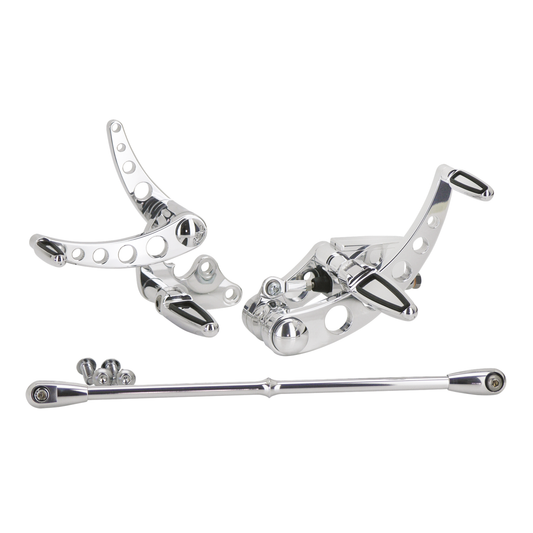 Billet-Fußrastenanlage Harley-Davidson Softail 1986–99 – Poliert