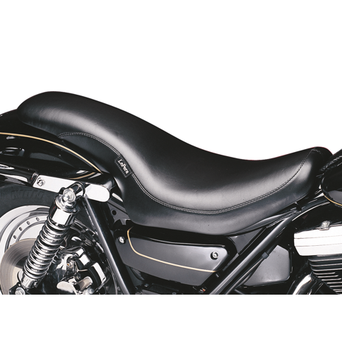 Schwarze King-Cobra-Sitzbank für Harley-Davidson FXR in Seitenansicht