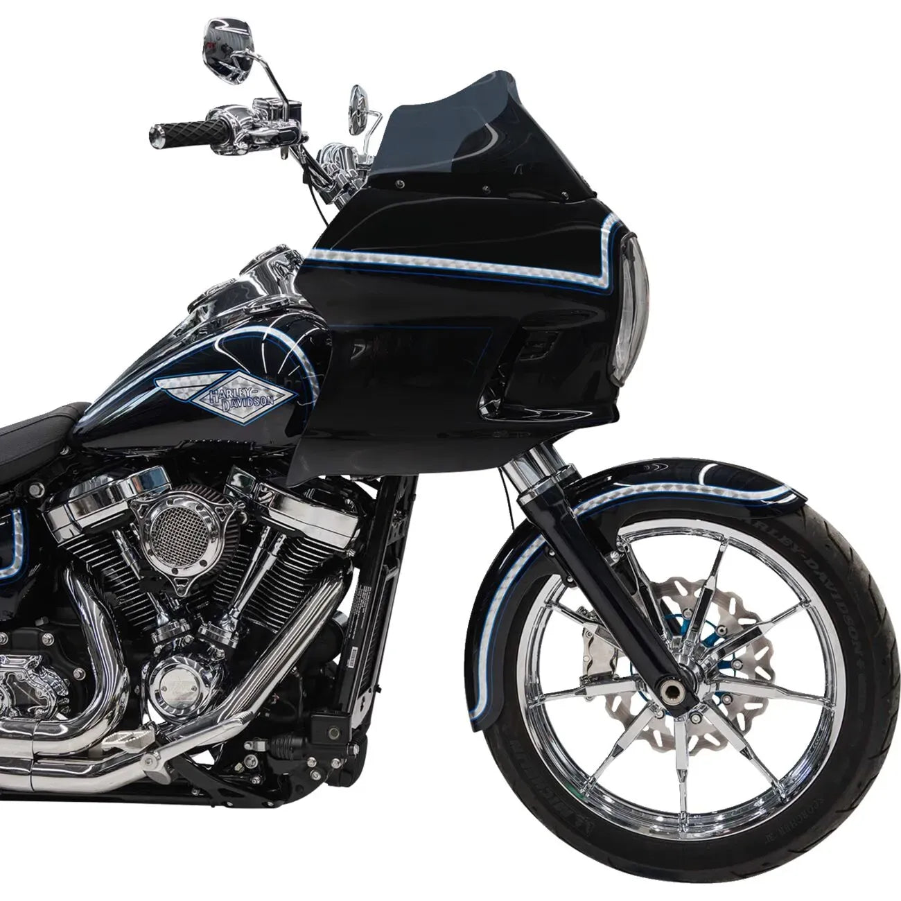 FXRP VERKLEIDUNGS-KOMPLETTKIT MIT 9-ZOLL-SCHEIBE DARK SMOKE – SOFTAIL M8 (2018–2026) – PRODUKTBILD 4