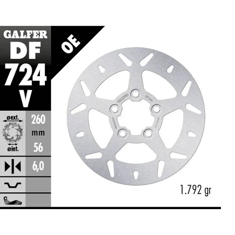 Galfer RUNDE Bremsscheibe DF724V – Produktansicht 2
