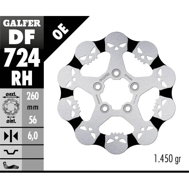 Galfer SKULL Bremsscheibe DF724RH – Produktansicht 2